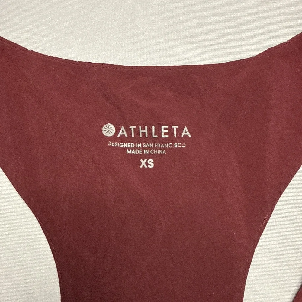 Athleta Women's‎ XS Brookfield Dress Sleeveless Burgundy Tennis Golf Pickleball
